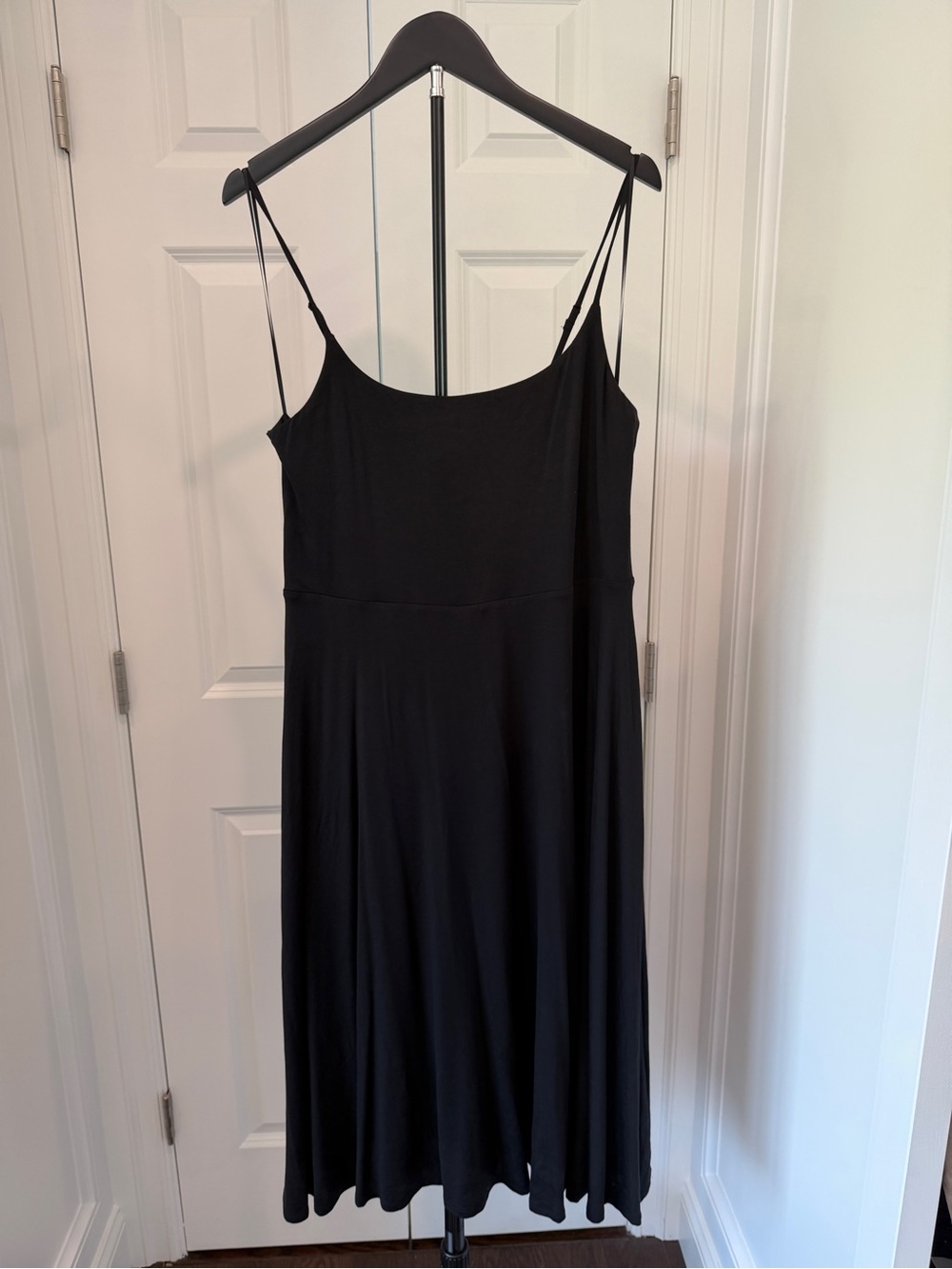 Express Black Midi Slip Dress with Thin Straps